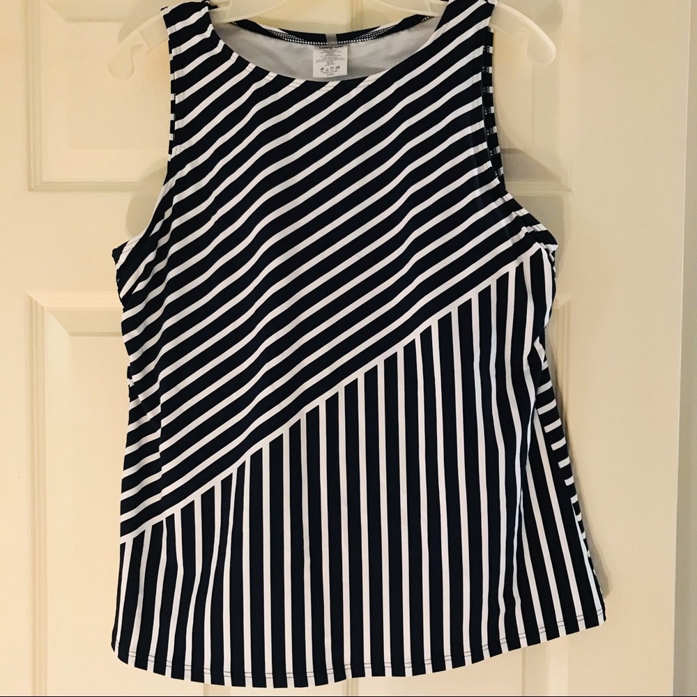 NWT Land’s End high-neck tankini swim top, size 16